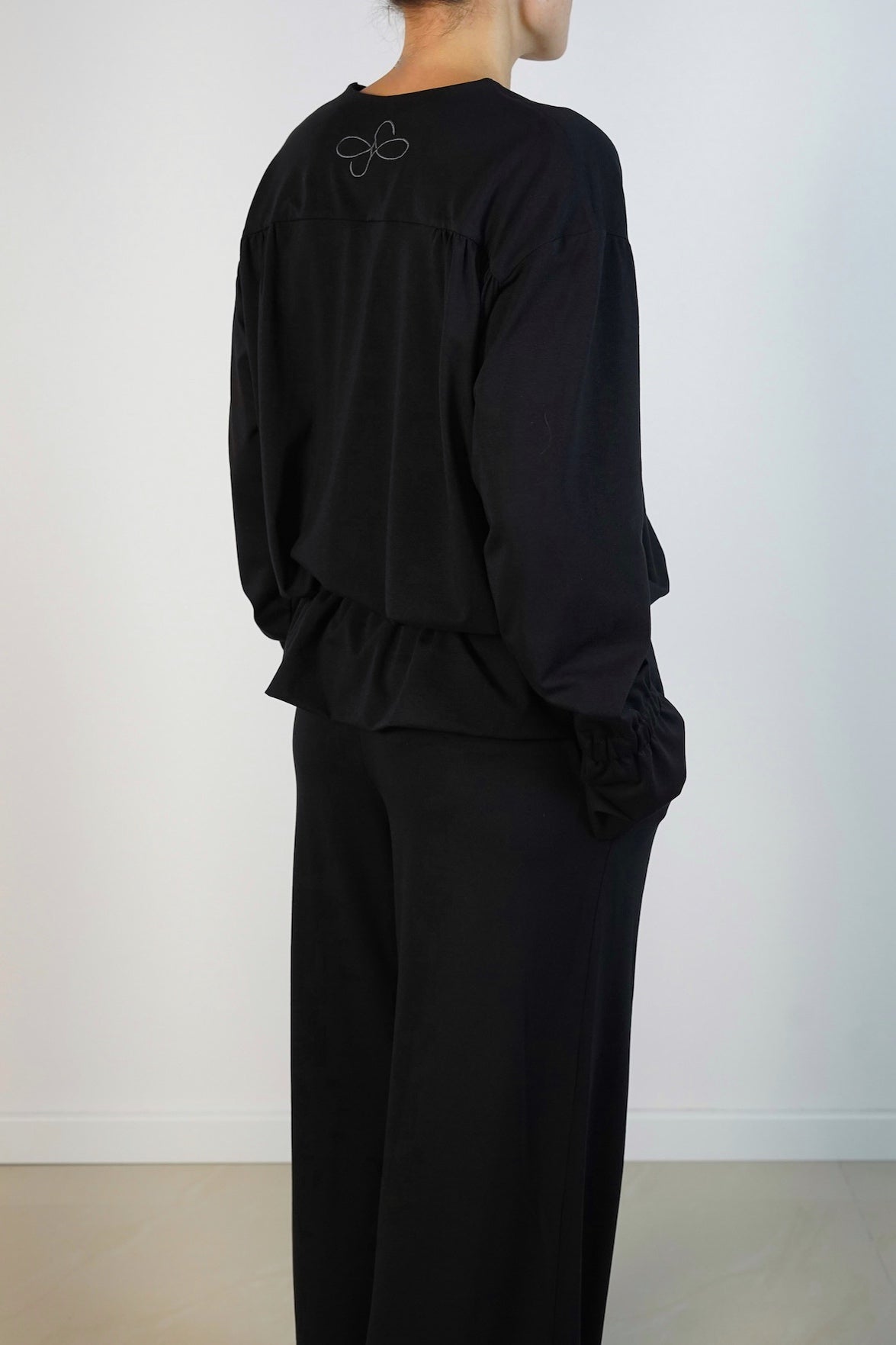 Sienna Nohavice Široké Čierne