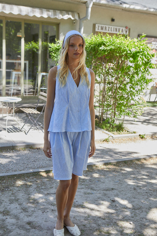 Daisy Bermuda Shorts Sky Blue