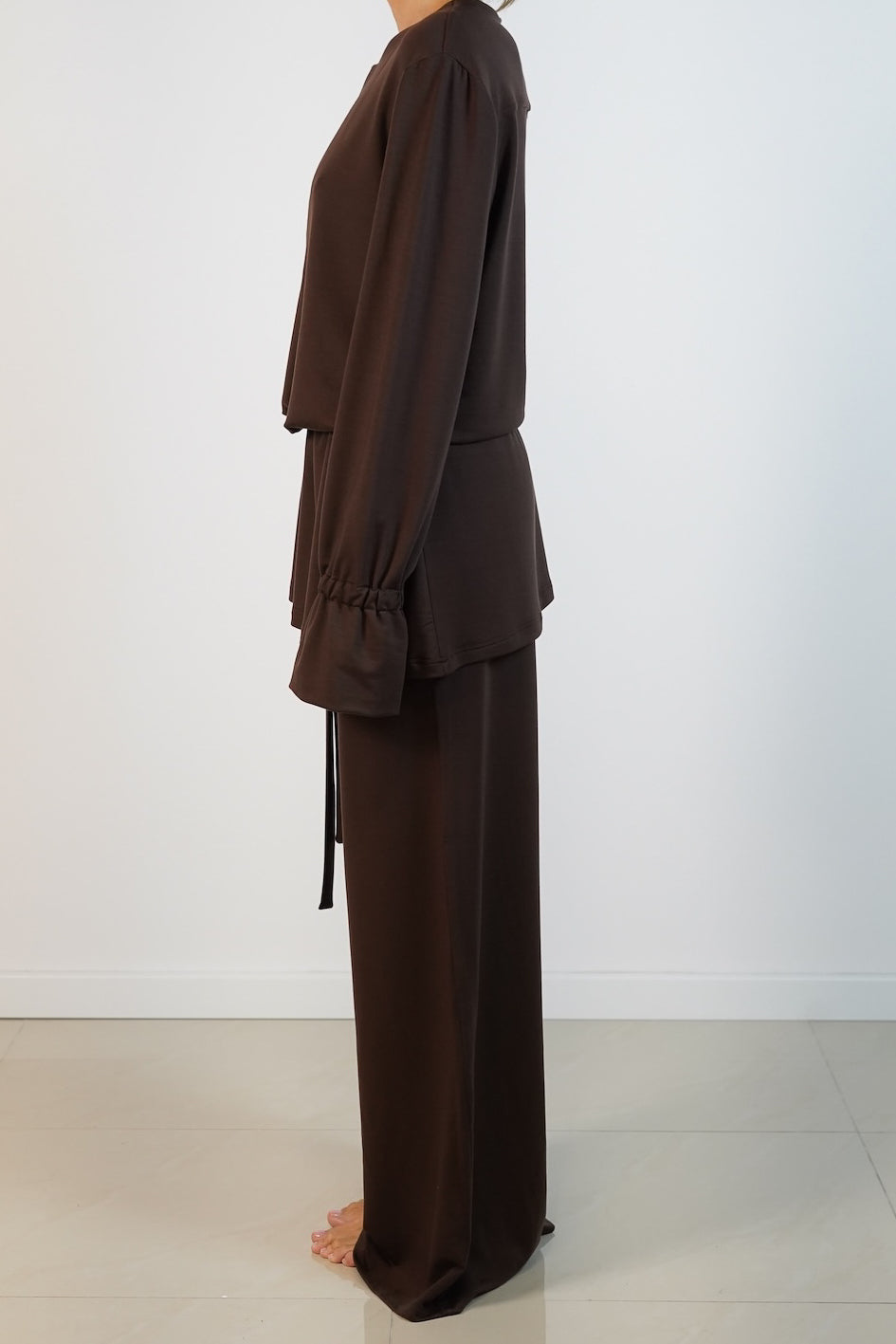 Sienna Pants Wide Chcocolate Brown