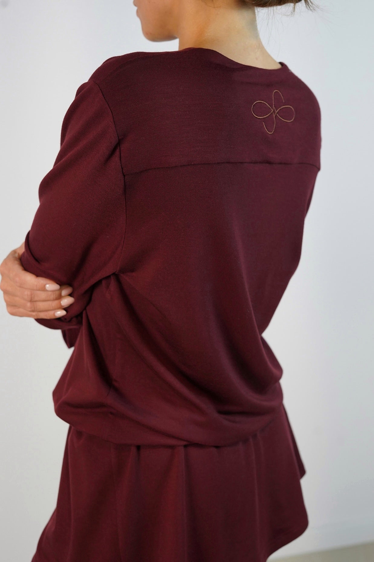 Sienna Skirt Top Bordový 