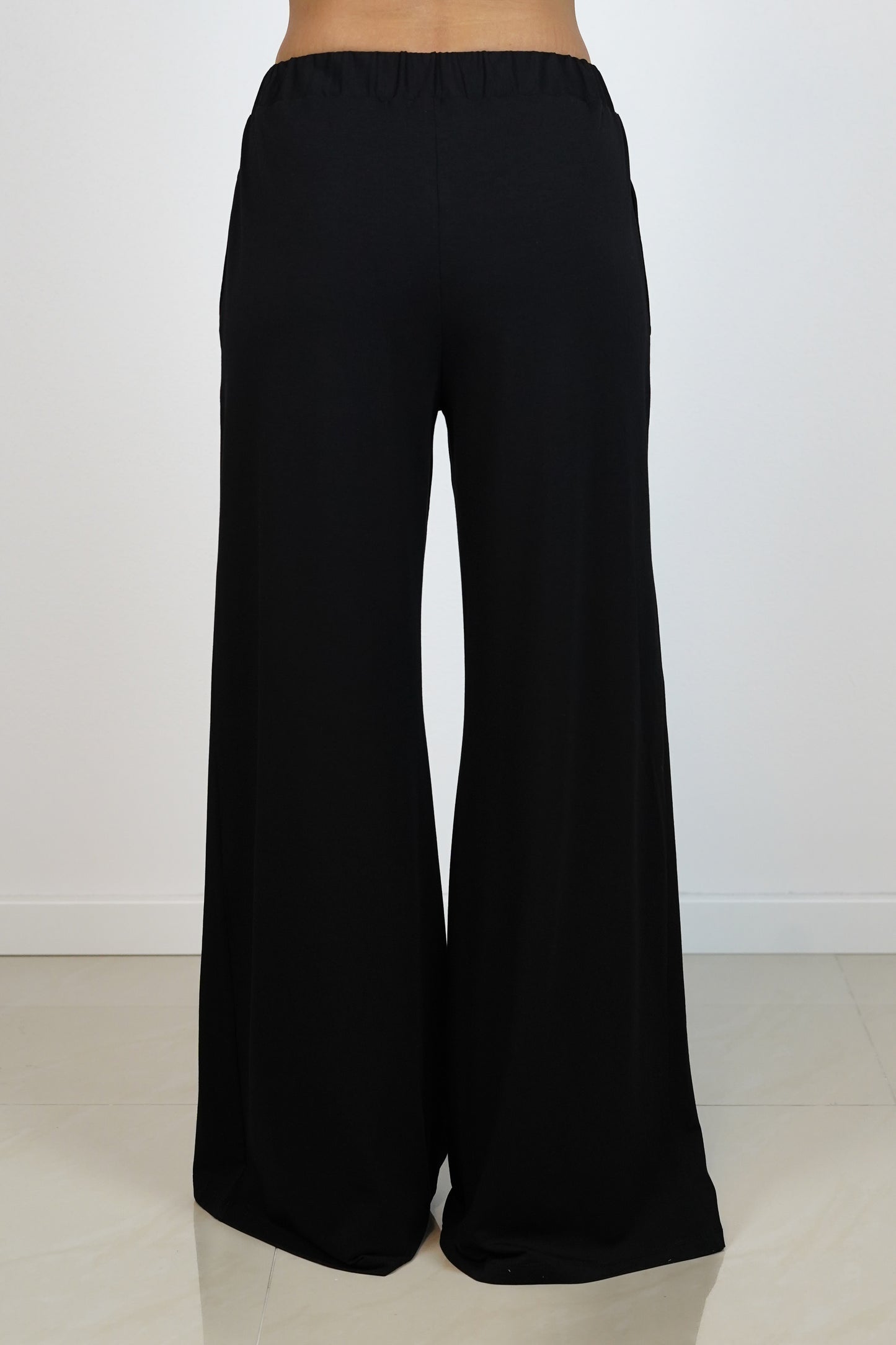 Sienna Nohavice Široké Čierne